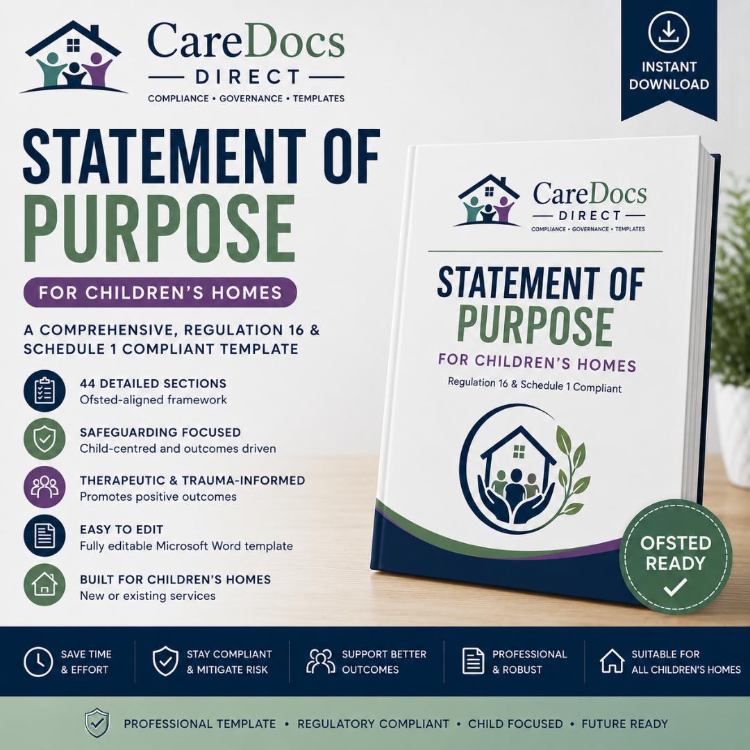 Children's Home Statement of Purpose Template | Regulation 16 & Schedule 1 Compliant